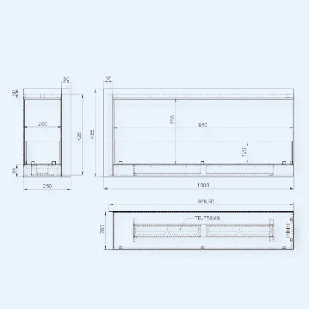 BFP-P1000RC right corner (1628076) Firelight Биокамин угловой встраиваемый